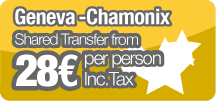 Geneva to Chamonix from 25 Euros per person