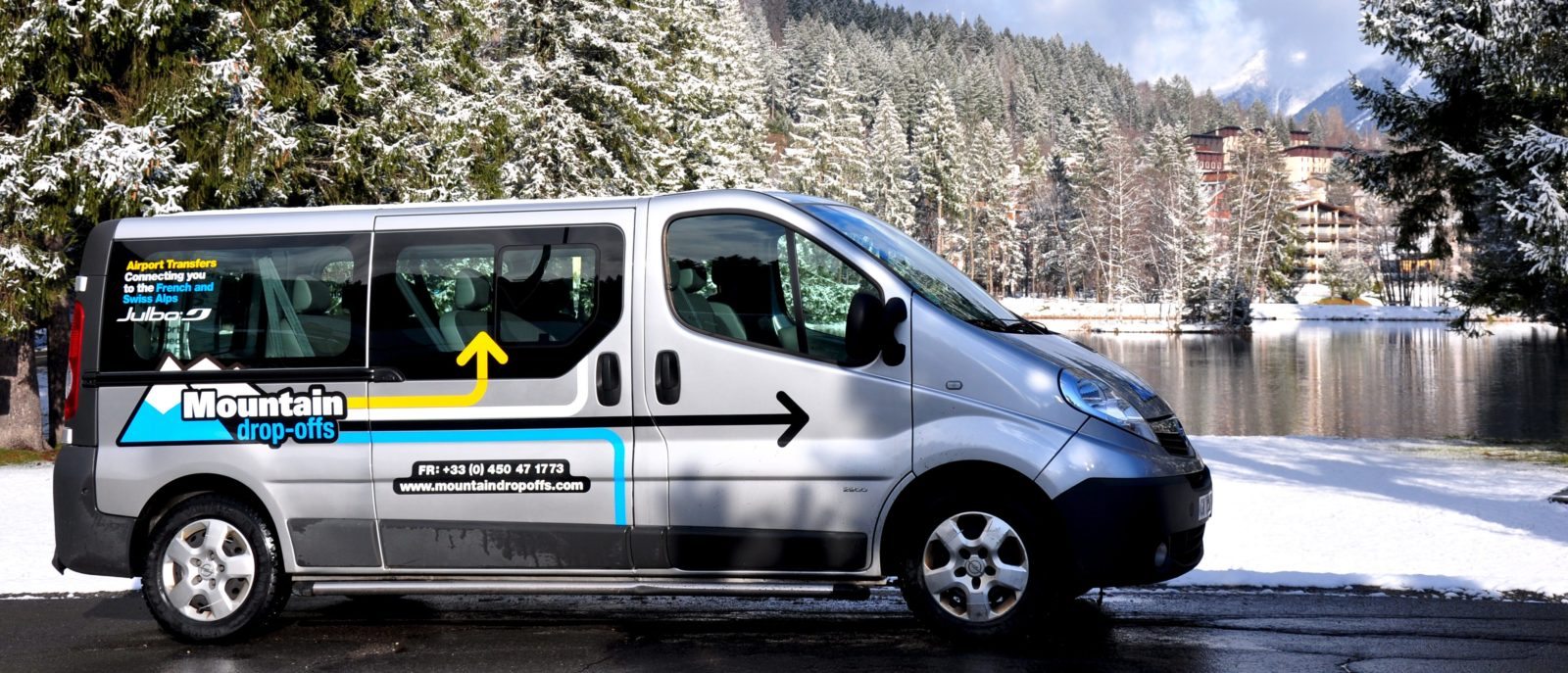 Navettes de l'aéroport de Genève, transport en minibus vers toutes les destinations des Alpes