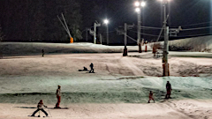 Les Contamines night skiing