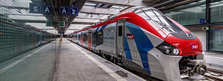 Leman Express trains in haute Savoie